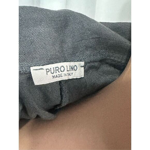 GREAT CONDITION Puro Lino Italy GREY open linen duster cardigan ONE SIZE - Picture 3 of 5